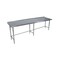 Bk Resources Stainless Steel Work Table With Open Base, 1.5" Rear Riser 96"Wx30"D VTTROB-9630 - alternate 1